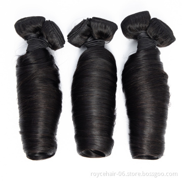 Remy Natural Color Grade 10A 11A Super Double Drawn Brazilian Fumi Curly Virgin Human Hair Weave Spring Curl Hair